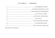 English worksheet: Writing 3_ED sentences.