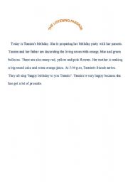 English Worksheet: the passage of mid term test for 7th form