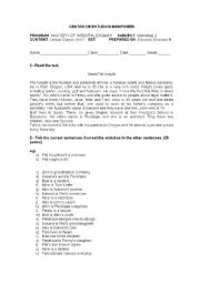 English Worksheet: quiz on possessives and jobs