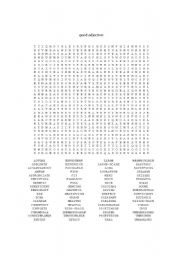 English Worksheet: good word search adjective