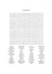 English worksheet: good word search adjective