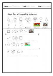 English Worksheet: Yes/No Questions with Was/Were.
