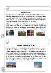 information sheet about Buckingham Palace