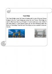 English Worksheet: Tower Bridge
