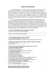 English Worksheet: Amnesty International