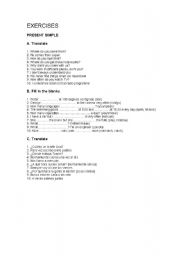 English worksheet: Present simple and Present Continuous