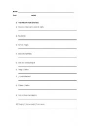 English Worksheet: Whats your name??