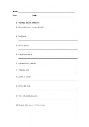 English worksheet: Whats your name??