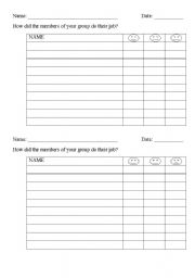 English worksheet: Reflection sheet and Action planning sheet