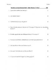 English Worksheet: Reading comprehension