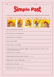 English Worksheet: Simple Past Tense