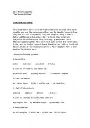 English worksheet:  Describing your family