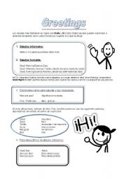 English worksheet: greetings