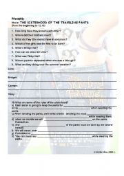 English Worksheet: video activity about friendship