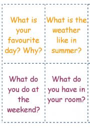 question cards part 2