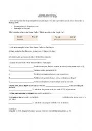 English Worksheet: Present Perfect x Past Simple - Guided Discovery