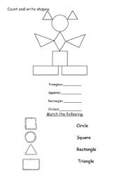 English worksheet: Shapes