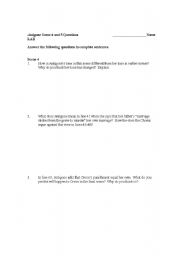 English Worksheet: Antigone worksheet