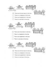 English Worksheet: Choose there is or there are