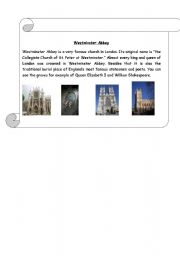 English worksheet: Westminster Abbey