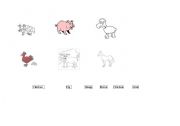 English worksheet: Cut and match farm animals