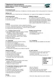 English Worksheet: Business Telephone Converations