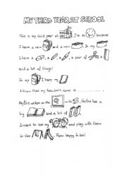 English Worksheet: SCHOOL 3rd year of Primary PART 2