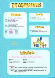 English worksheet: the comparatives with the simpsons