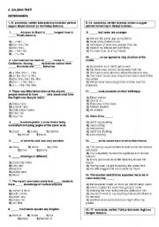 English Worksheet: determiners