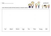 English worksheet: Adjectives for young learners