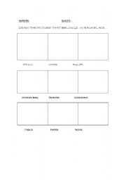 English worksheet: Classroom stuff