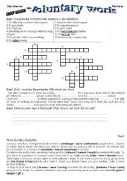 English Worksheet: VOLUTARY WORK2