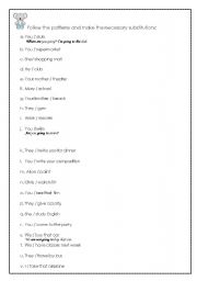 English worksheet: Going to