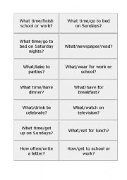 English worksheet: What time