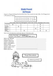 English worksheet: What do your classmates do?