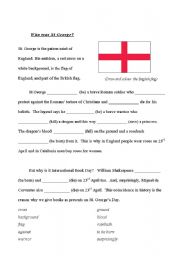 English Worksheet: Saint George