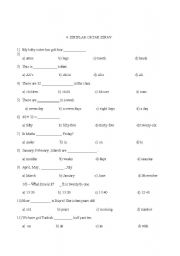 English worksheet: Revision Test 