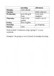 English worksheet: Write some sentences using 