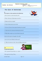 English Worksheet: extensive reading test 