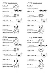 English Worksheet: Song: Head, Shoulders, Knees and Toes