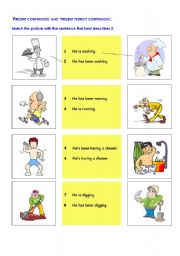 English Worksheet: Present continuous versus present perfect continuous 