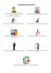 English Worksheet: Countries and nationalities