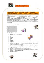 English Worksheet: CSI- shooting stars