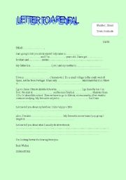 English Worksheet: Letter to a penpal