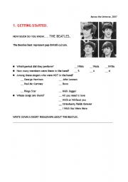 English Worksheet: MOVIE: Across the Universe -2007 PART 1