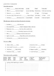 English worksheet: Adjectives / Comparison