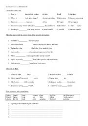 English Worksheet: Adjectives / Comparison