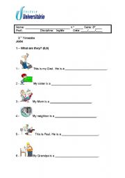 English Worksheet: English test