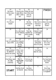 English worksheet: snakes & ladders