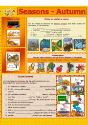 English Worksheet: SEASONS - AUTUMN (5 - 8)